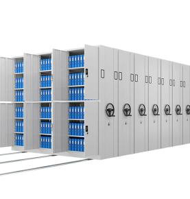 RFID Compacto estante inteligente archivo sala amparampi-manivela pista movible RFID Smart archivador gabinete acero eléctrico inteligente compacto gabinete