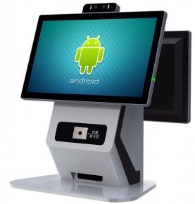 RFID ch’ikhi servicio 15,6 pulgadas Android escritorio pä pantalla jiskt’aña maquina RFID autoservicio inducción doble pantalla táctil jiskt’aña maquina