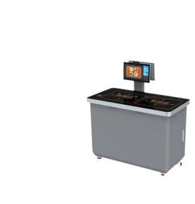 RFID ch’ikhi manq’añ mesa doble pantalla táctil manq’añ mesa AI uñt’aña ajanu uñt’aña rápido inducción pesaje asentamiento manq’añ mesa