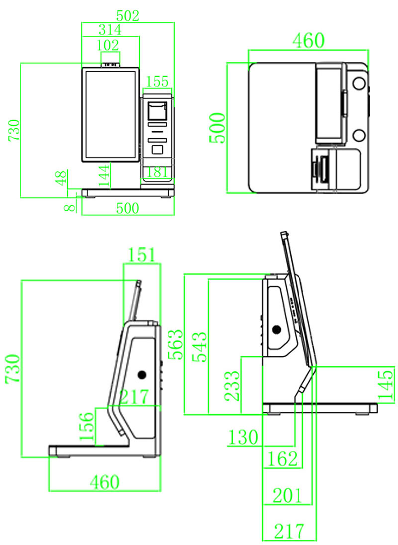 RFID smart library 21.5-inch desktop self-service borrowing and returning machine RFID book induction touch all-in-one machine self-service station
