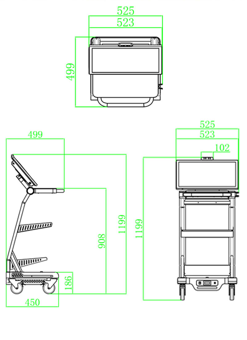 RFID mobile liquidation and inventory vehicle RFID information collection self-service scanning RFID smart library RFID book management all-in-one machine