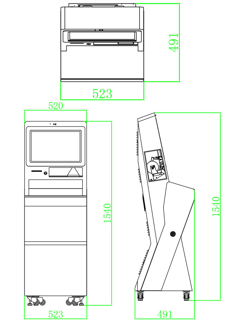 Smart library RFID vertical book borrowing and returning machine RFID intelligent V-shaped book borrowing and returning terminal RFID book self-service borrowing and returning machine