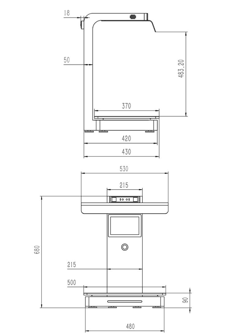 Smart catering AI análisis uñnaqa uñt’aña asentamiento equipo inteligente pesaje autoservicio código escaneo asentamiento escritorio inteligente balanza