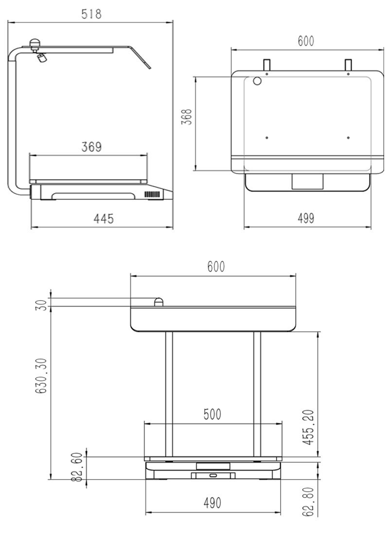 Smart catering 5.5-inch smart scale anti-saliva cover induction alarm light self-service induction weighing scan code settlement scale