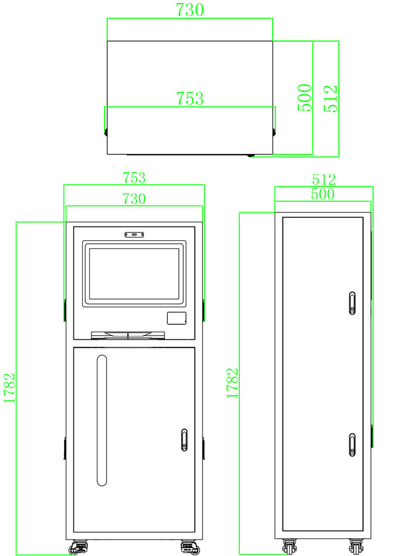 RFID smart catering 21.5-inch self-service dish machine self-service induction face swiping card scanning code automatic dish machine