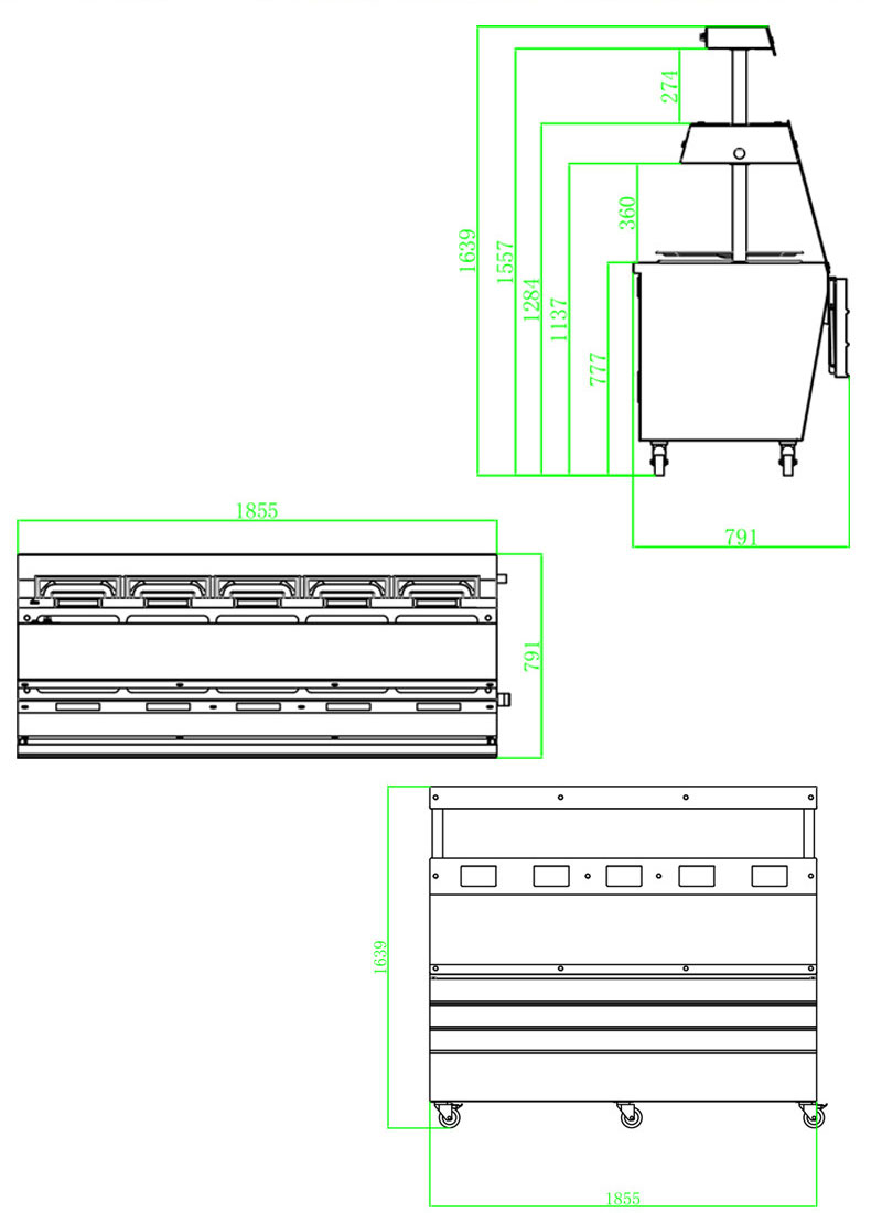 RFID smart catering commercial insulation cabinet heating intelligent temperature control adjustment electric heating fast food truck food insulation table