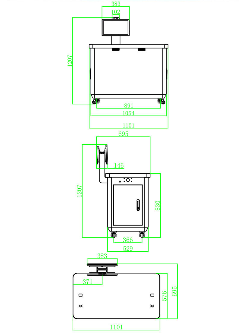 RFID smart dining table dual screen touch dining table AI recognition face recognition fast induction weighing settlement dining table