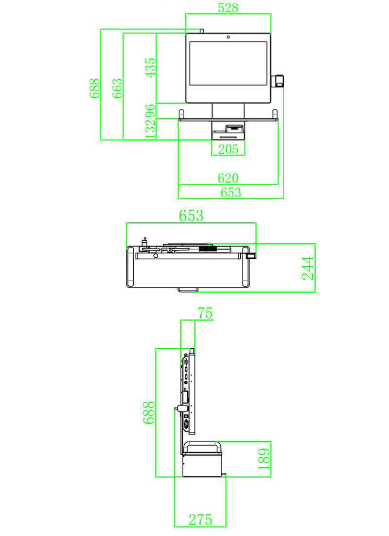 RFID industrial computer 21.5-inch anti-photographing workstation signboard Industrial control touch all-in-one computer Workstation information signboard